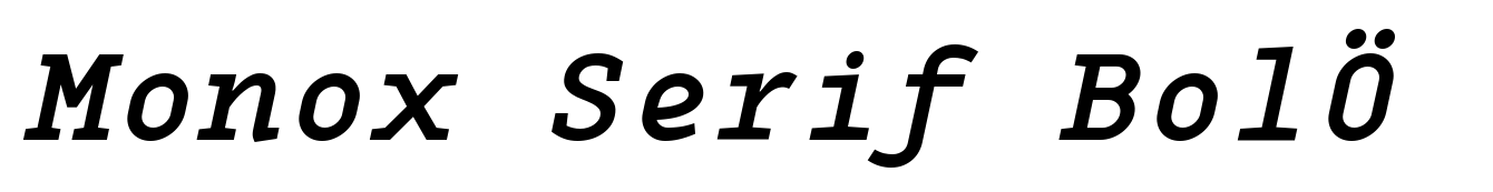 Monox Serif Bold Italic